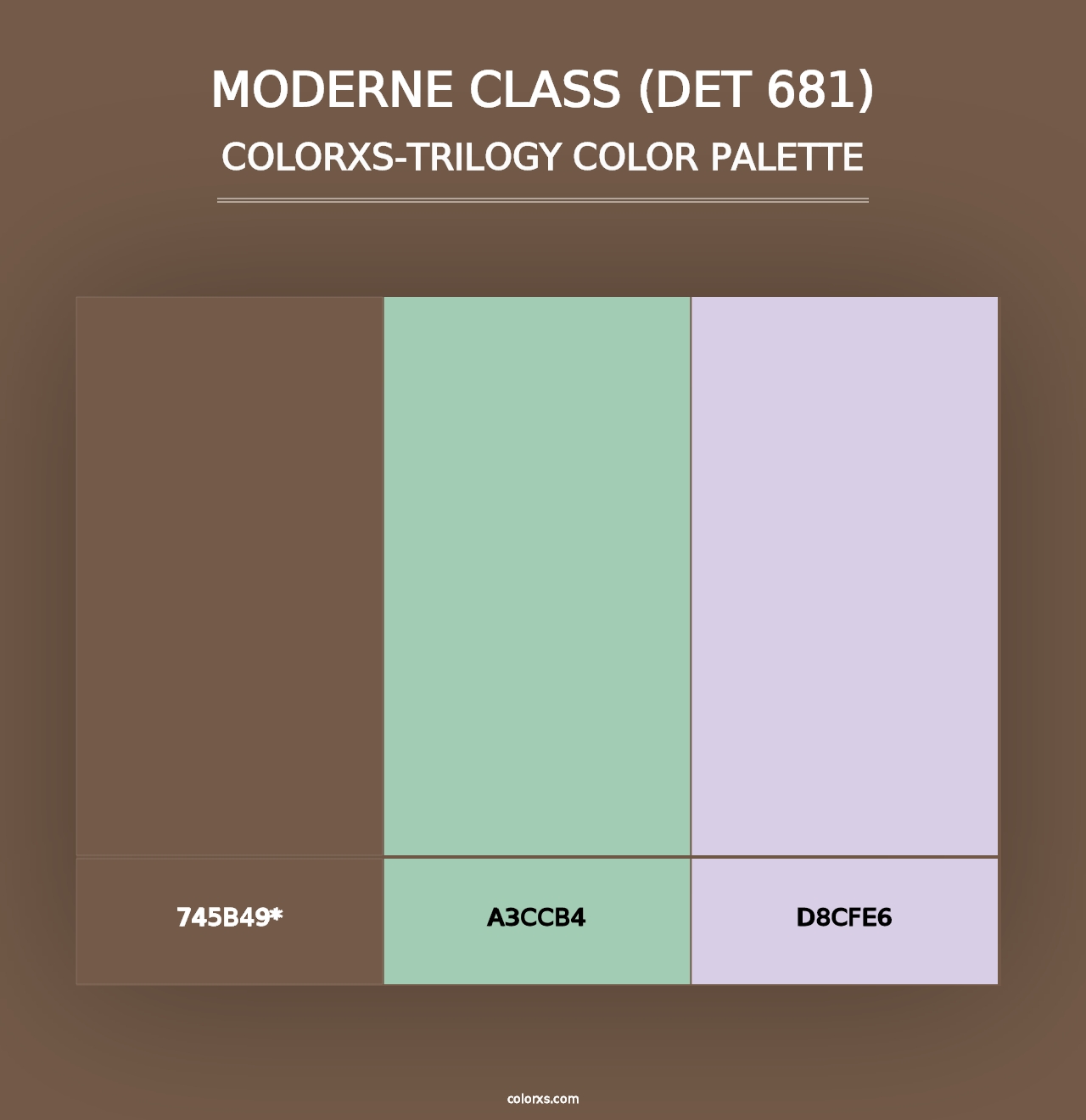 Moderne Class (DET 681) - Colorxs Trilogy Palette