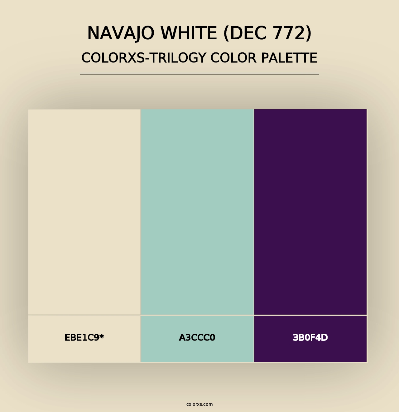 Navajo White (DEC 772) - Colorxs Trilogy Palette