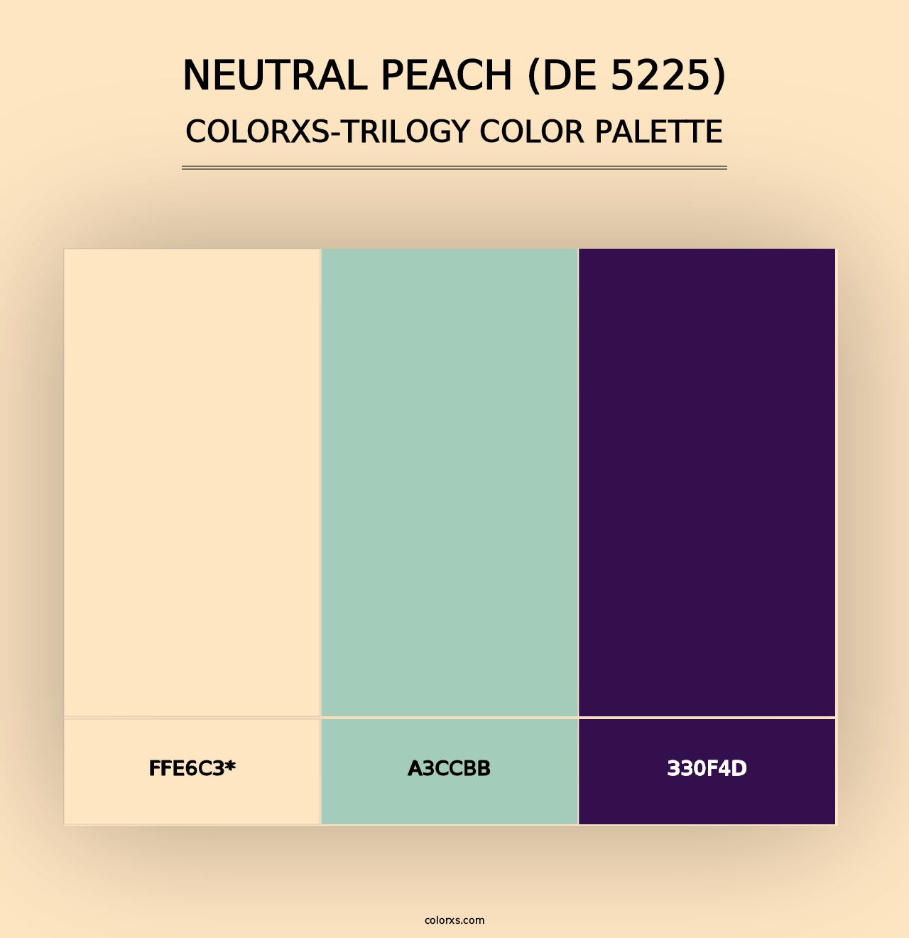 Neutral Peach (DE 5225) - Colorxs Trilogy Palette