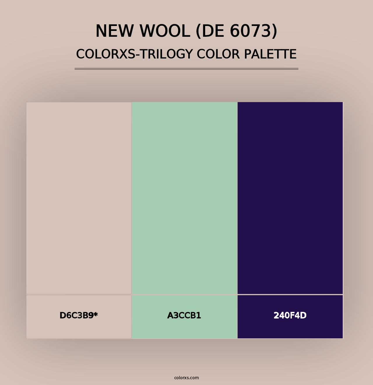 New Wool (DE 6073) - Colorxs Trilogy Palette