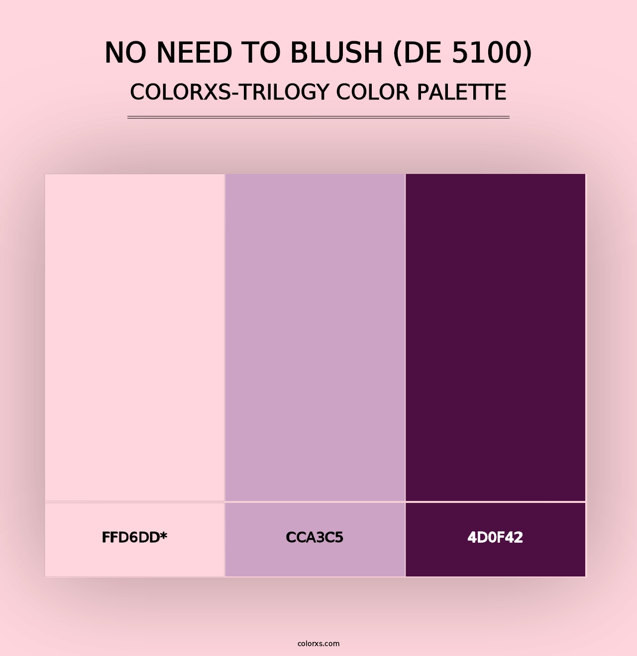 No Need to Blush (DE 5100) - Colorxs Trilogy Palette