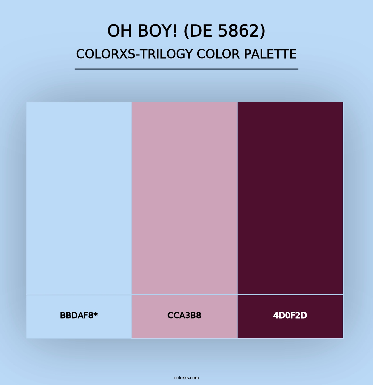 Oh Boy! (DE 5862) - Colorxs Trilogy Palette