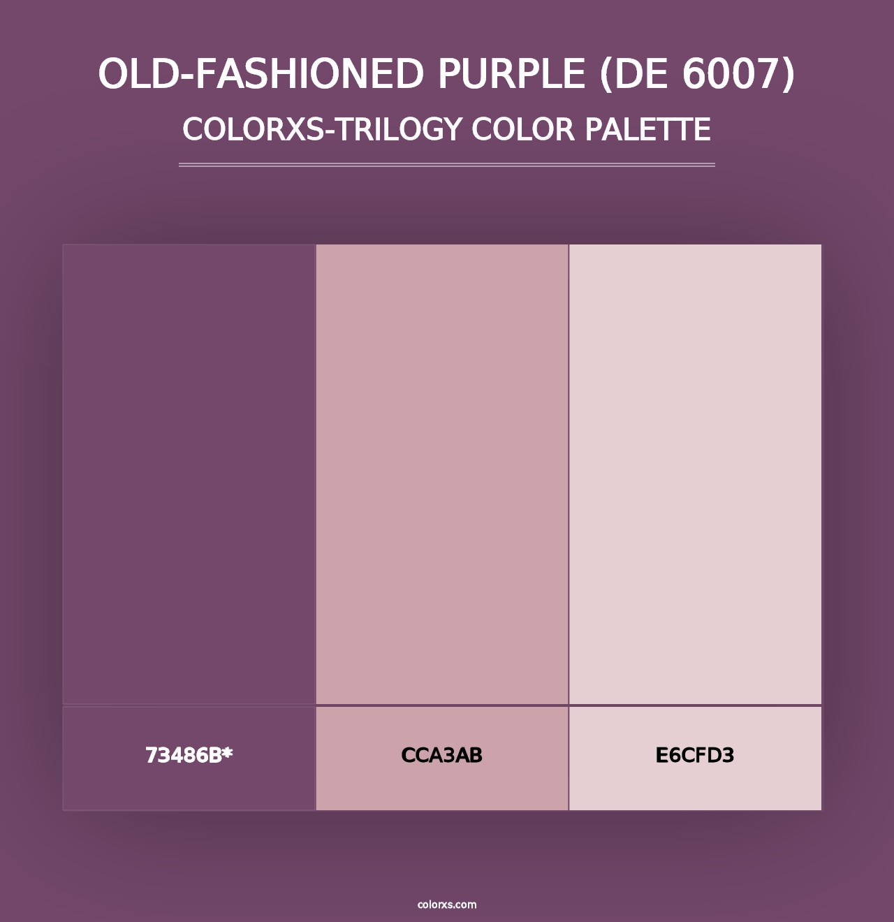 Old-Fashioned Purple (DE 6007) - Colorxs Trilogy Palette