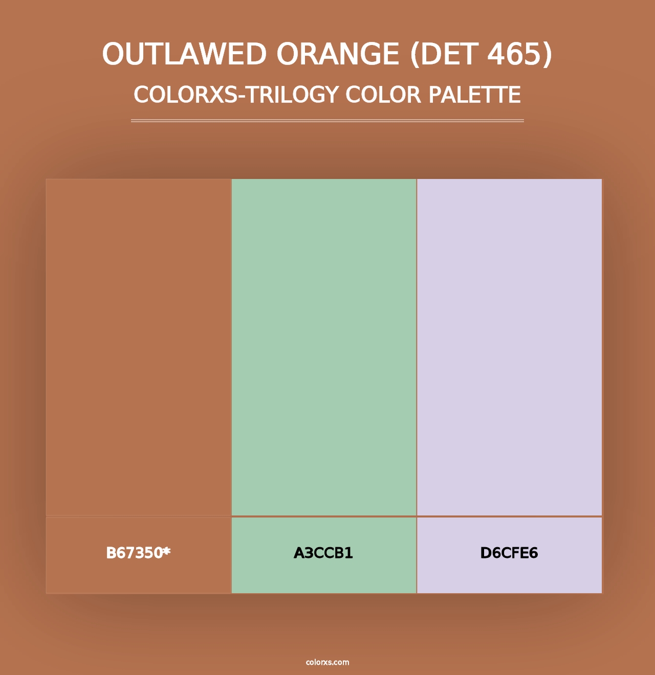 Outlawed Orange (DET 465) - Colorxs Trilogy Palette