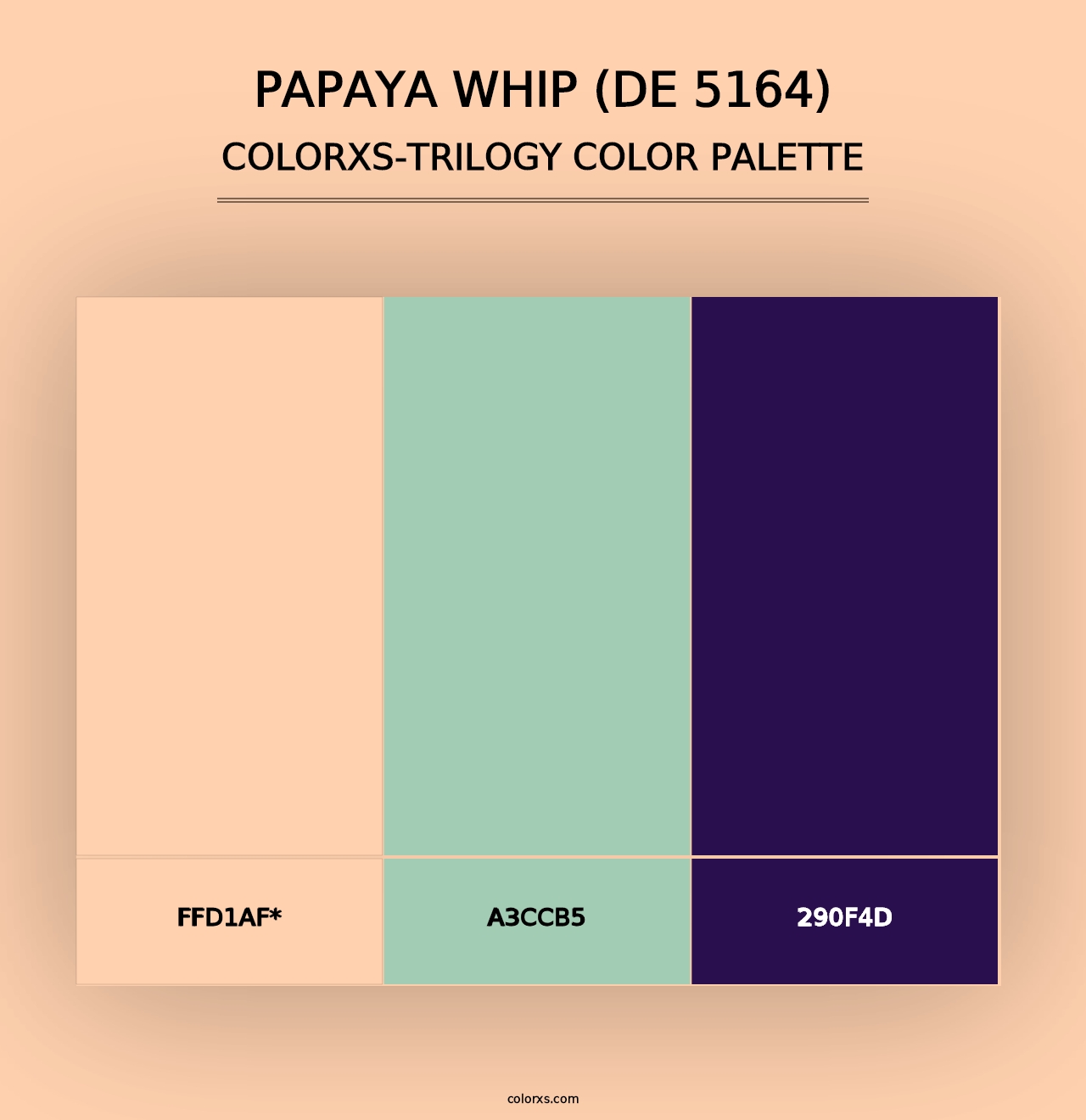 Papaya Whip (DE 5164) - Colorxs Trilogy Palette