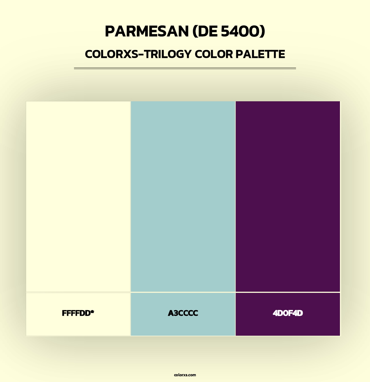 Parmesan (DE 5400) - Colorxs Trilogy Palette