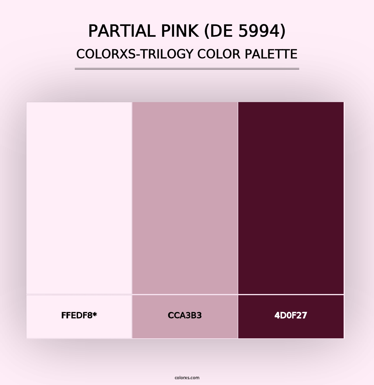 Partial Pink (DE 5994) - Colorxs Trilogy Palette