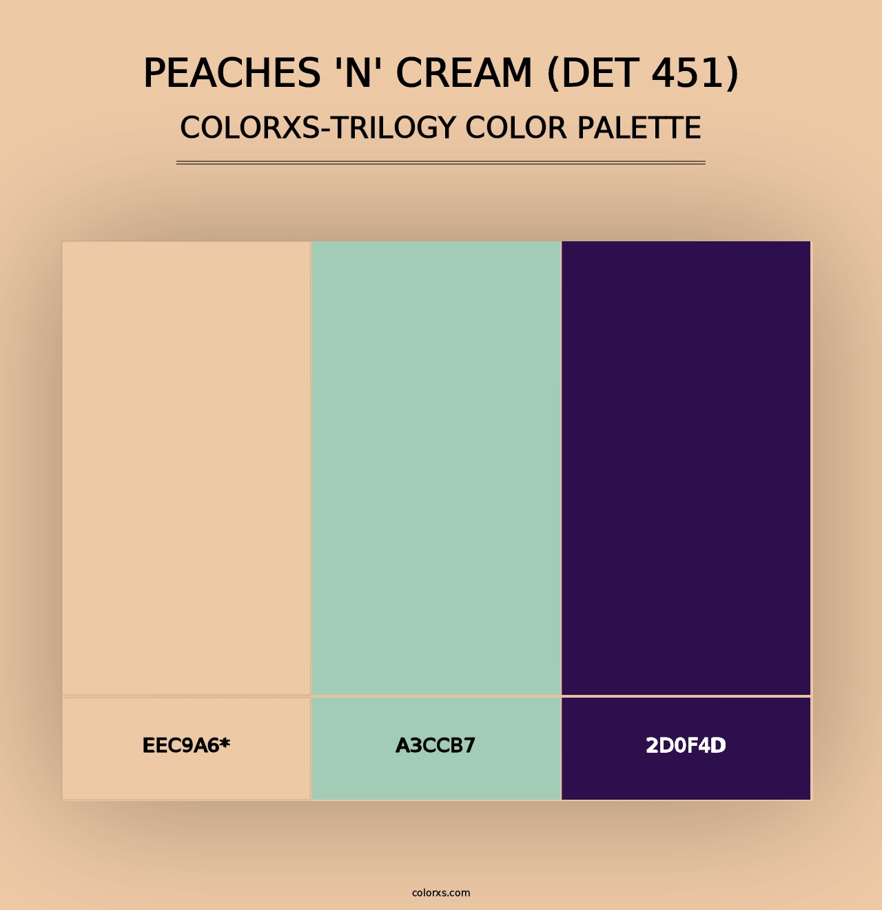 Peaches 'n' Cream (DET 451) - Colorxs Trilogy Palette