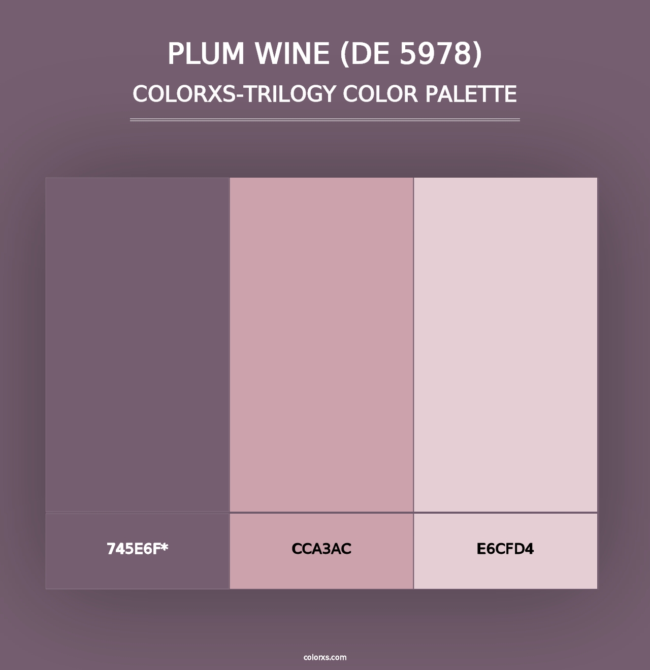 Plum Wine (DE 5978) - Colorxs Trilogy Palette