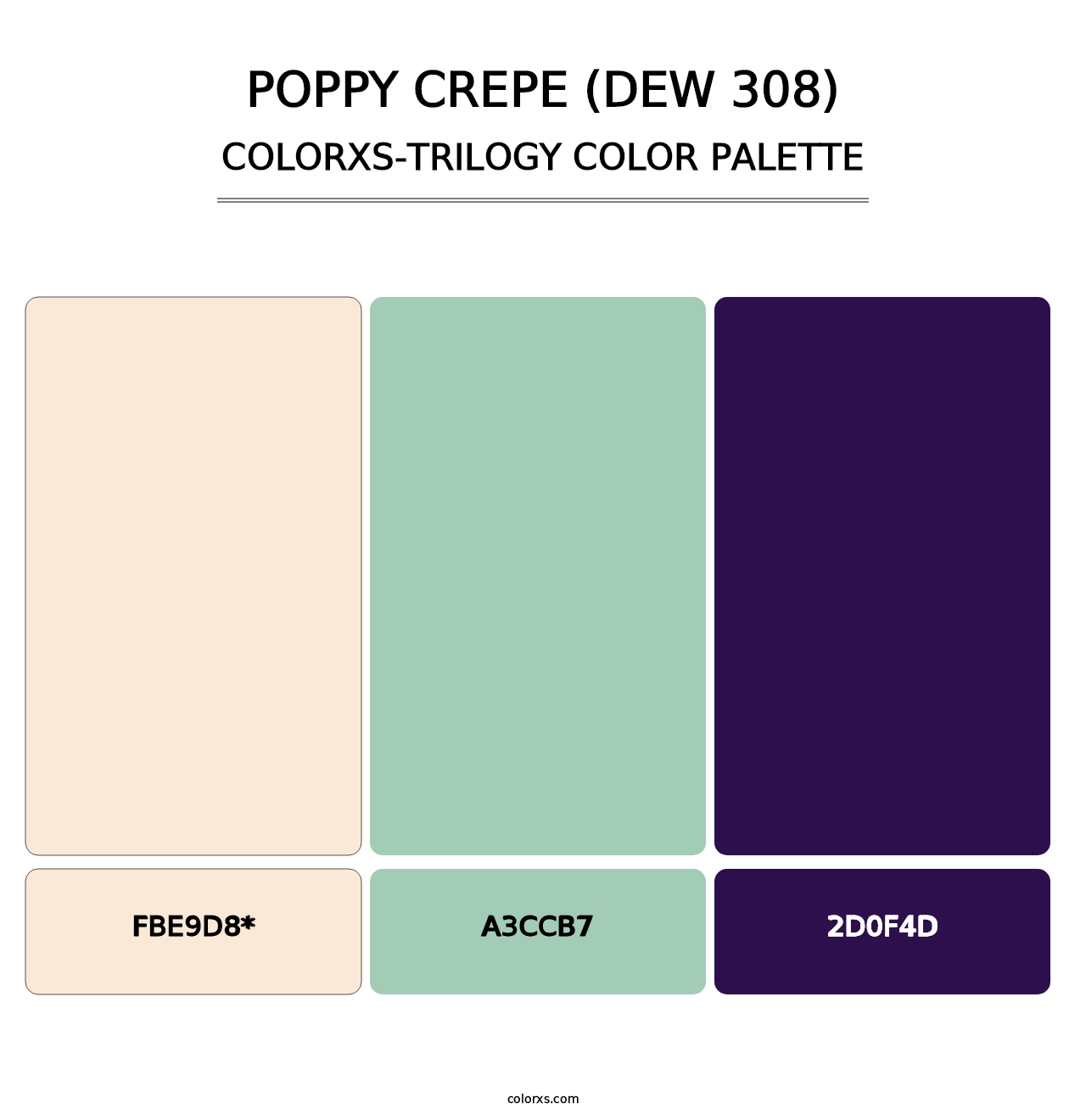 Poppy Crepe (DEW 308) - Colorxs Trilogy Palette