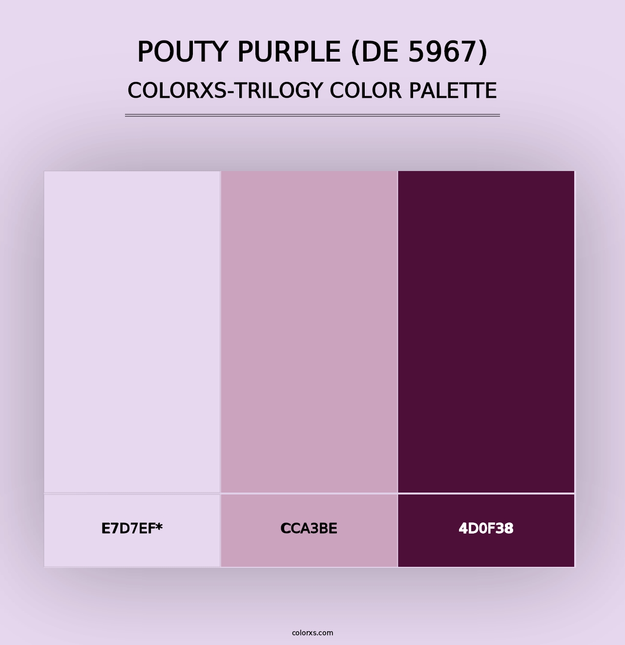 Pouty Purple (DE 5967) - Colorxs Trilogy Palette