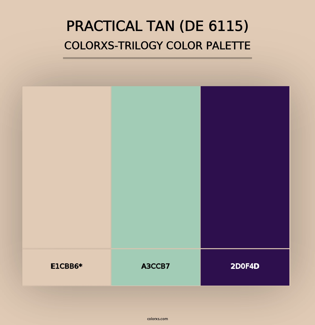 Practical Tan (DE 6115) - Colorxs Trilogy Palette