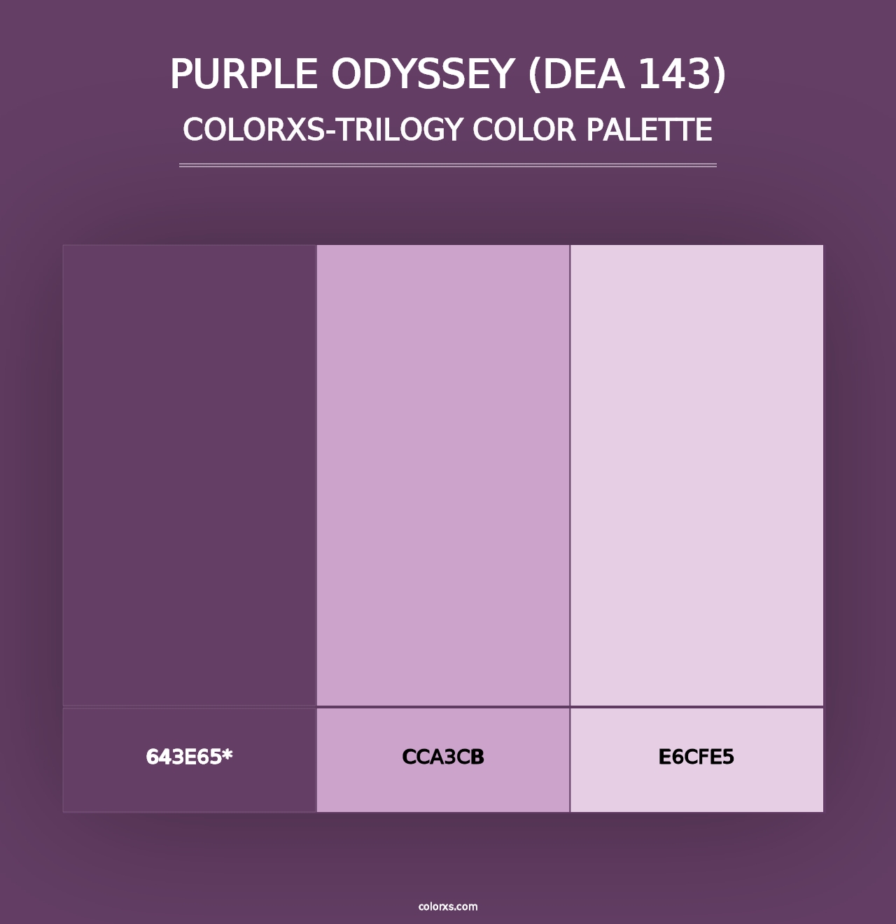 Purple Odyssey (DEA 143) - Colorxs Trilogy Palette