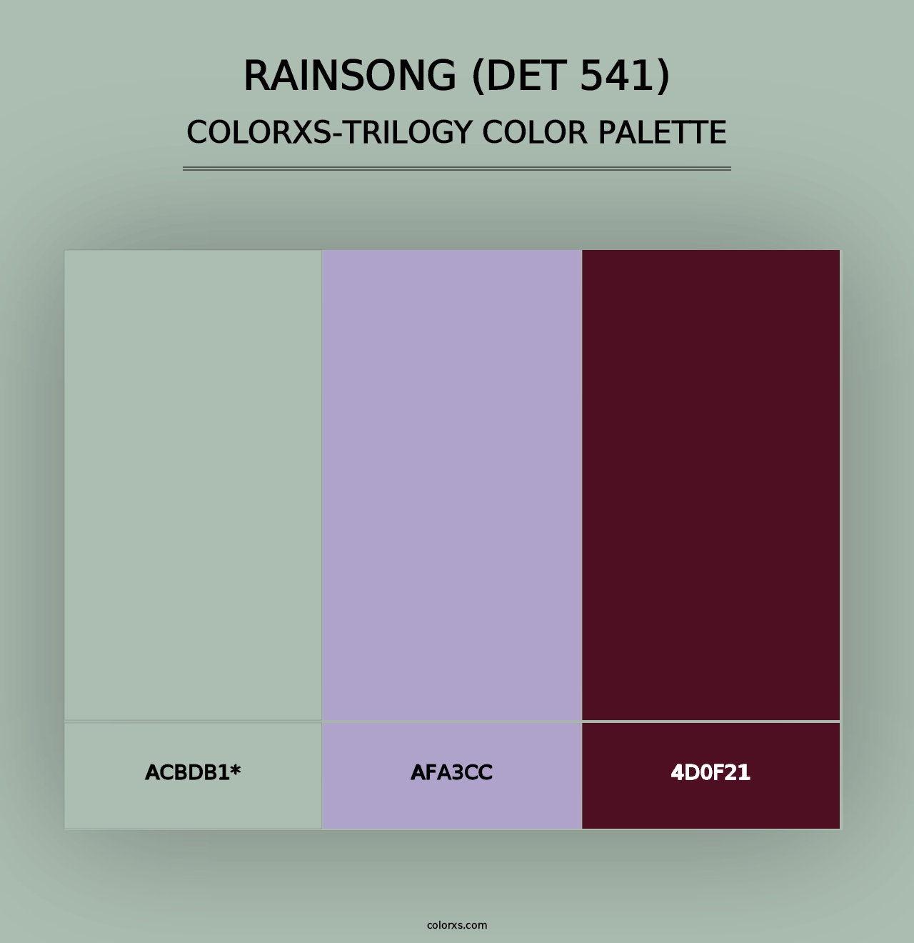 Rainsong (DET 541) - Colorxs Trilogy Palette