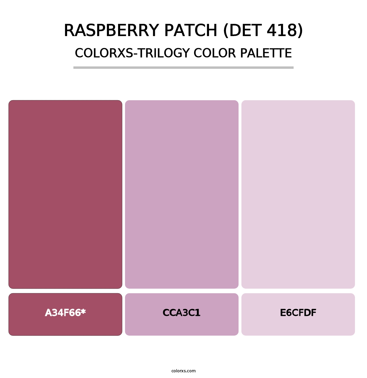 Raspberry Patch (DET 418) - Colorxs Trilogy Palette