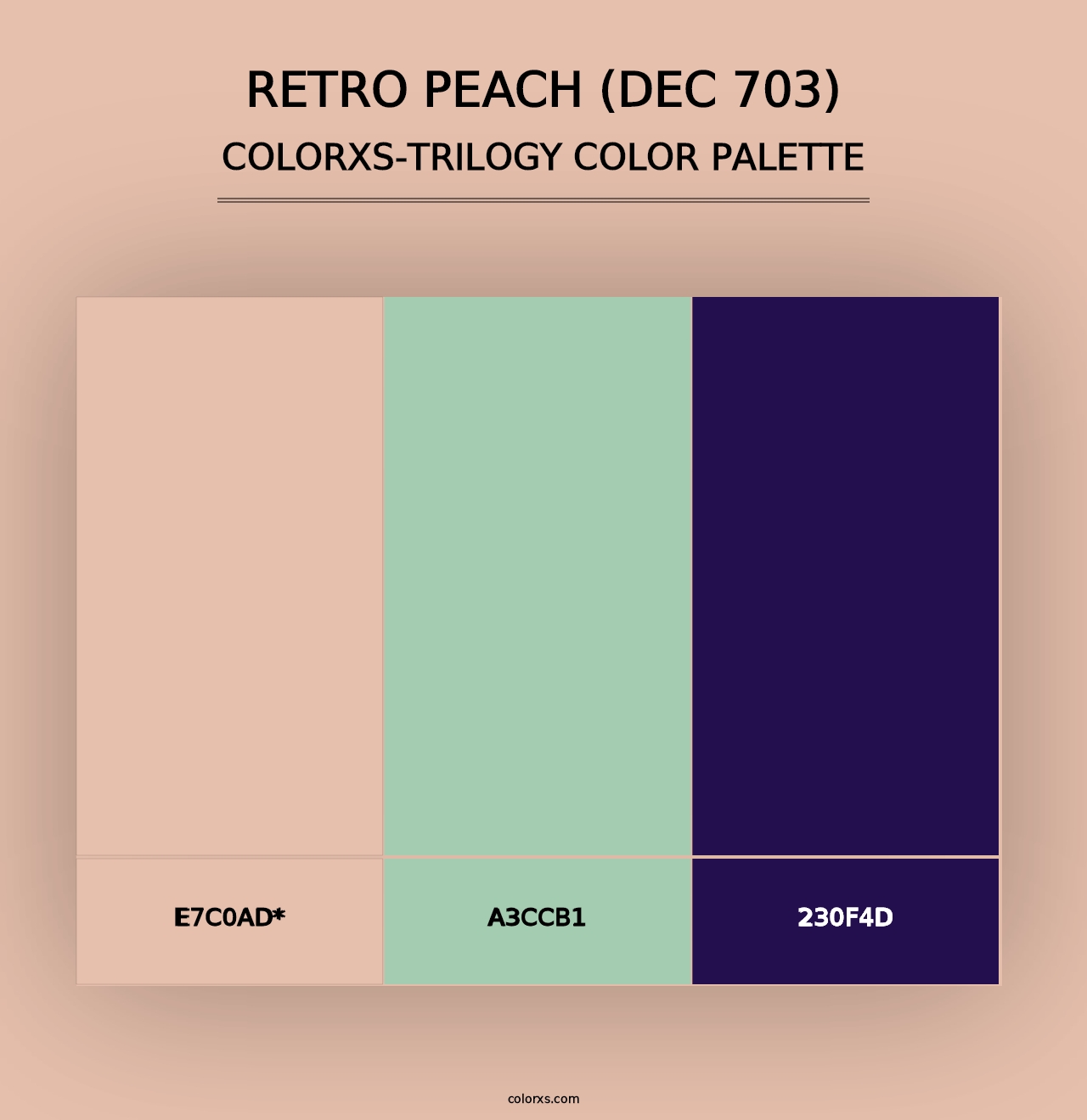 Retro Peach (DEC 703) - Colorxs Trilogy Palette