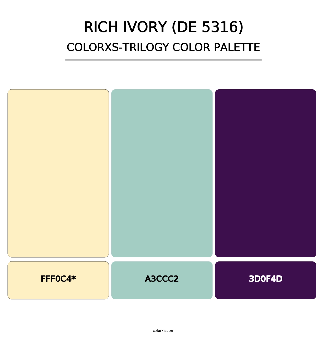 Rich Ivory (DE 5316) - Colorxs Trilogy Palette