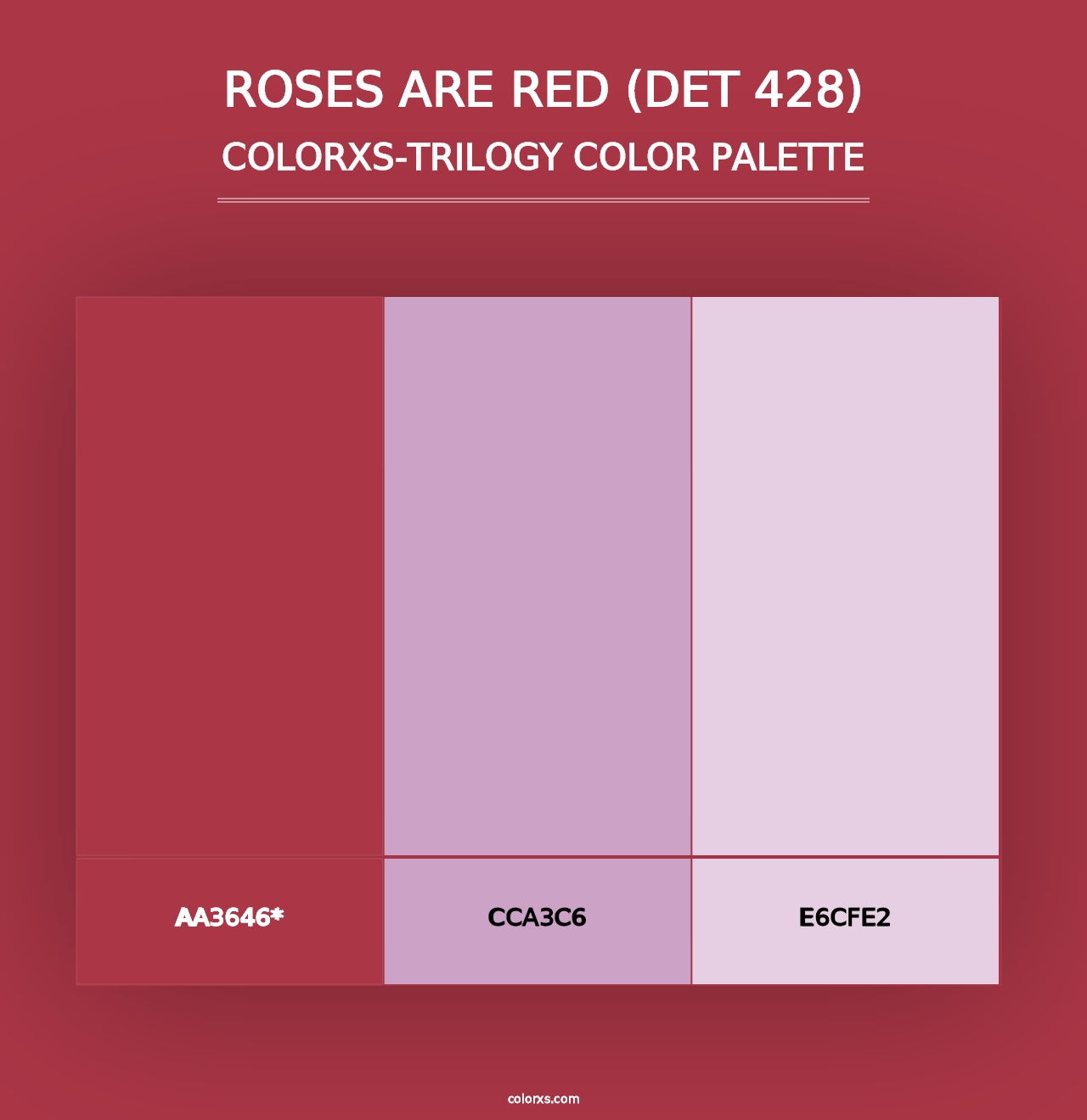 Roses are Red (DET 428) - Colorxs Trilogy Palette