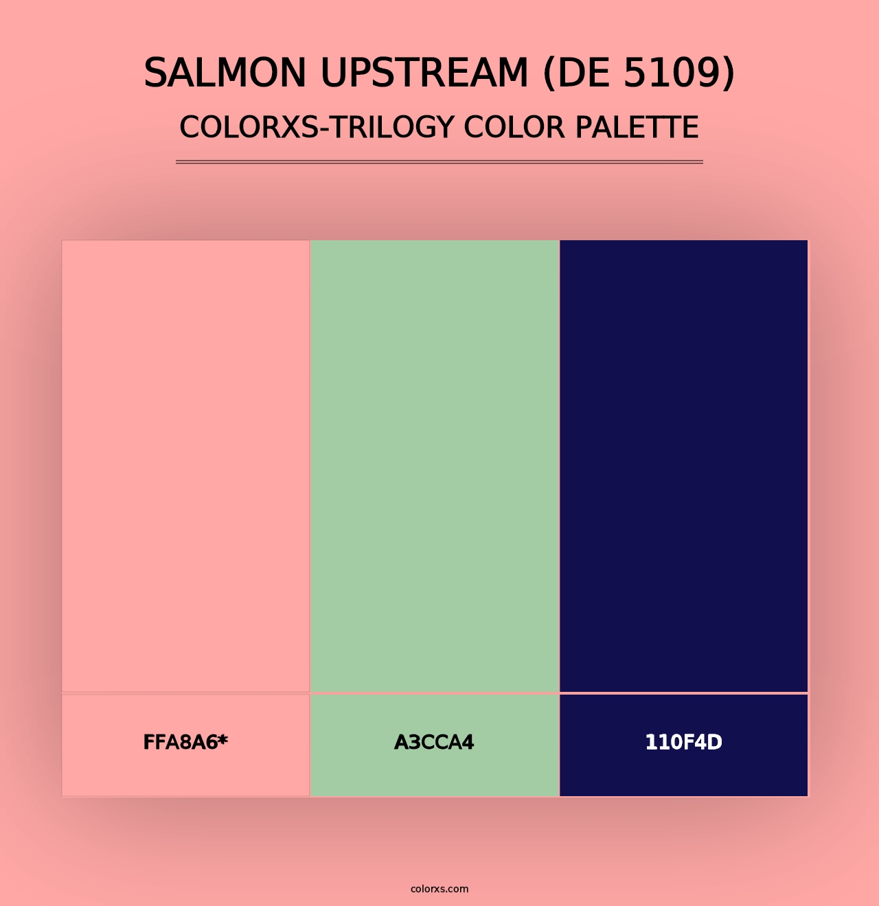 Salmon Upstream (DE 5109) - Colorxs Trilogy Palette