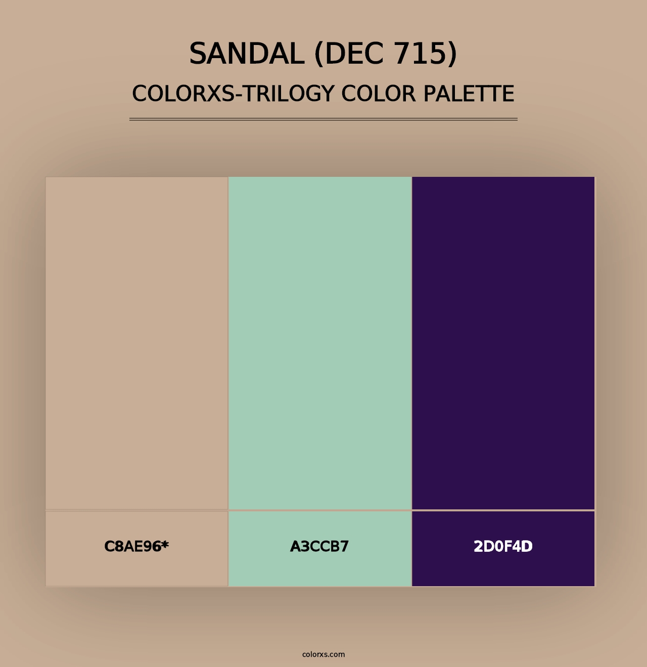 Sandal (DEC 715) - Colorxs Trilogy Palette