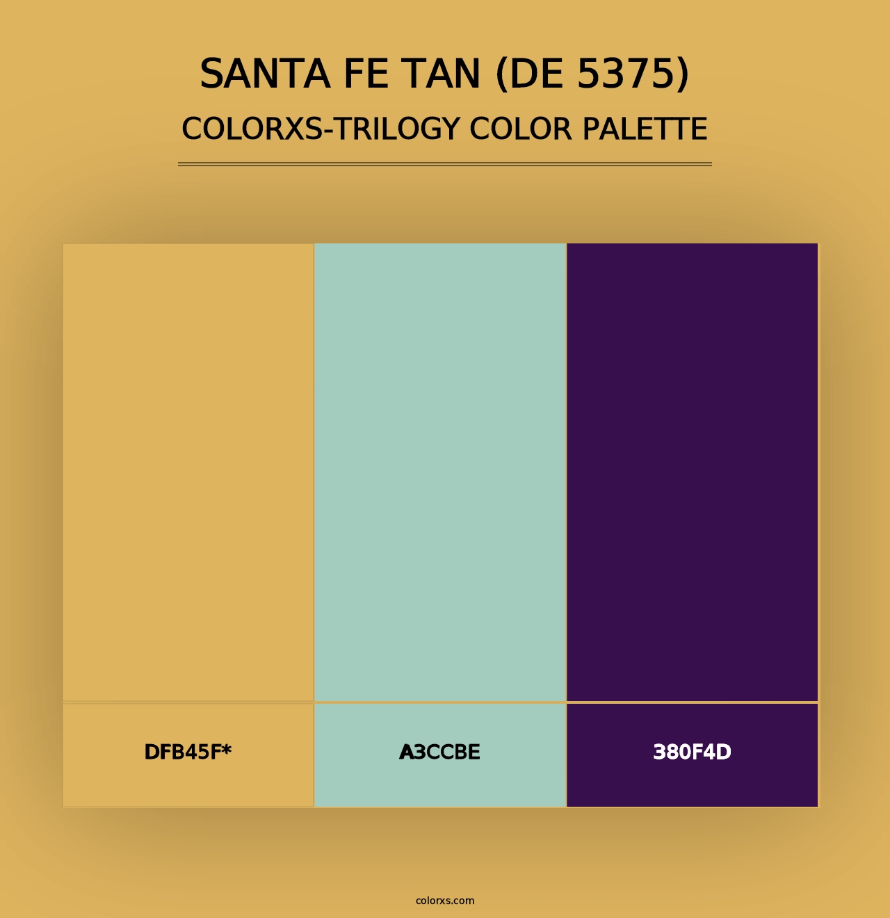 Santa Fe Tan (DE 5375) - Colorxs Trilogy Palette