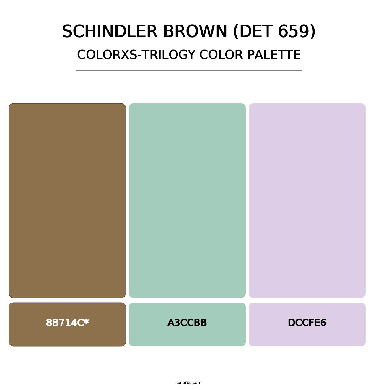 Schindler Brown (DET 659) - Colorxs Trilogy Palette