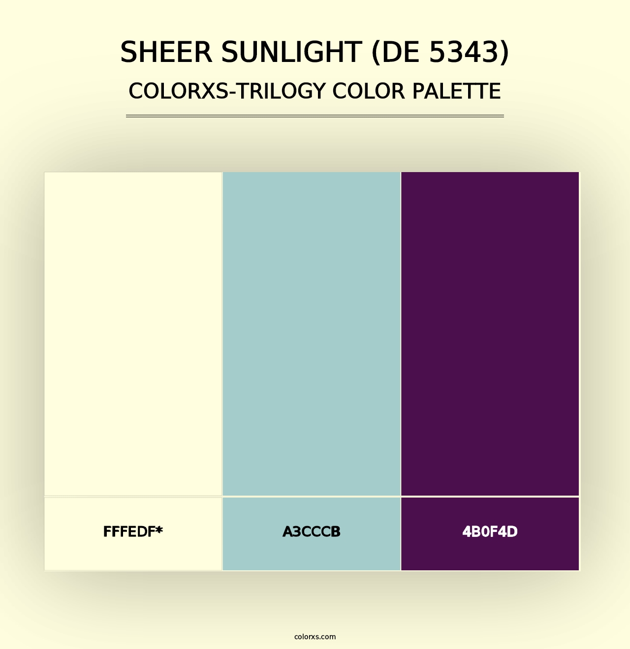 Sheer Sunlight (DE 5343) - Colorxs Trilogy Palette