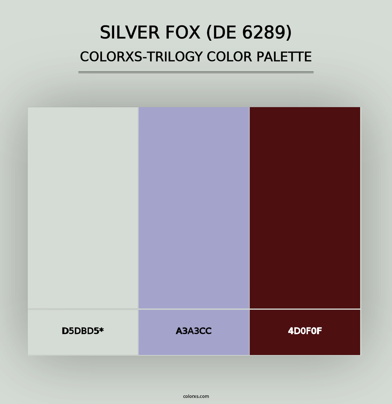 Silver Fox (DE 6289) - Colorxs Trilogy Palette