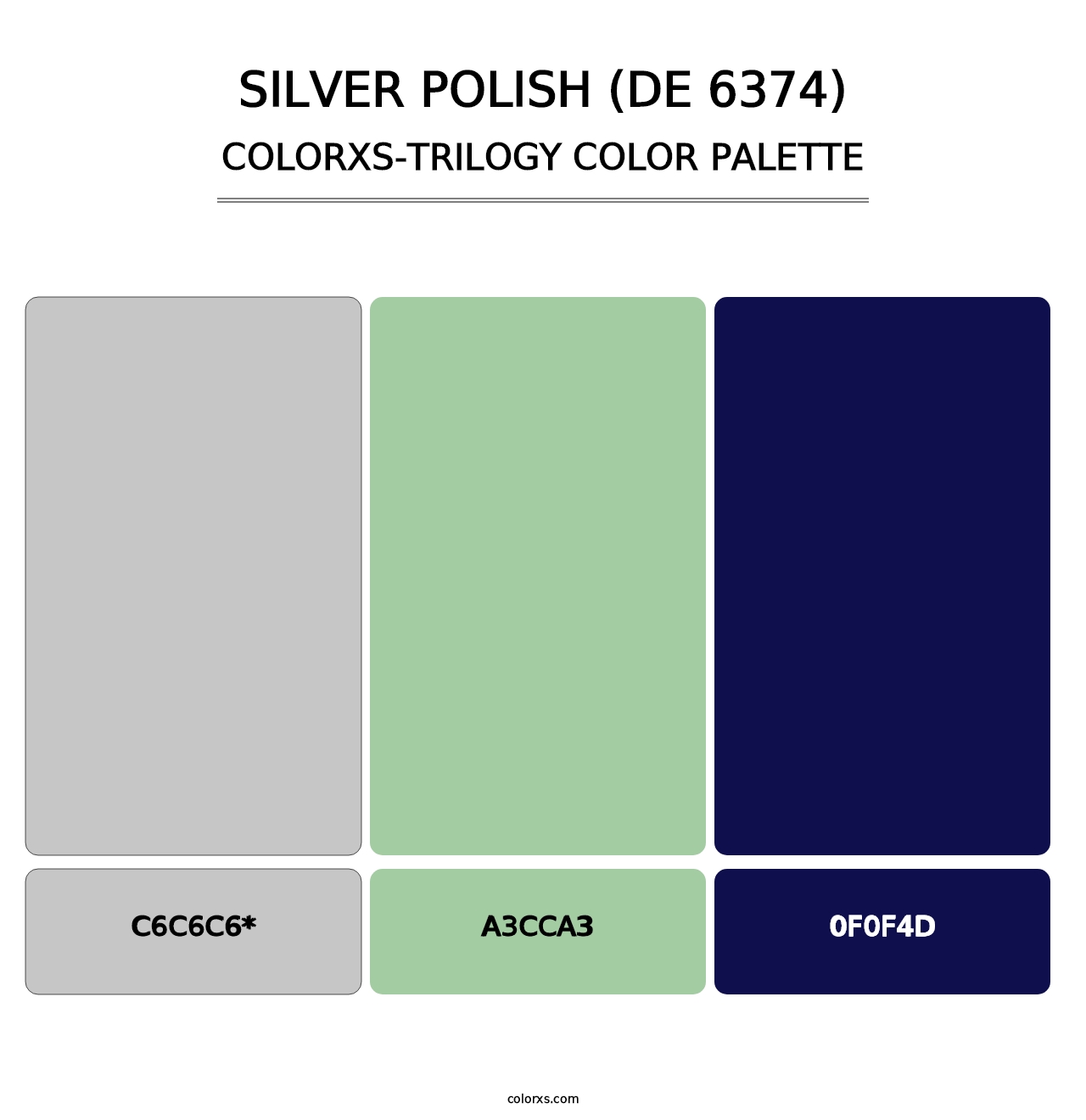 Silver Polish (DE 6374) - Colorxs Trilogy Palette