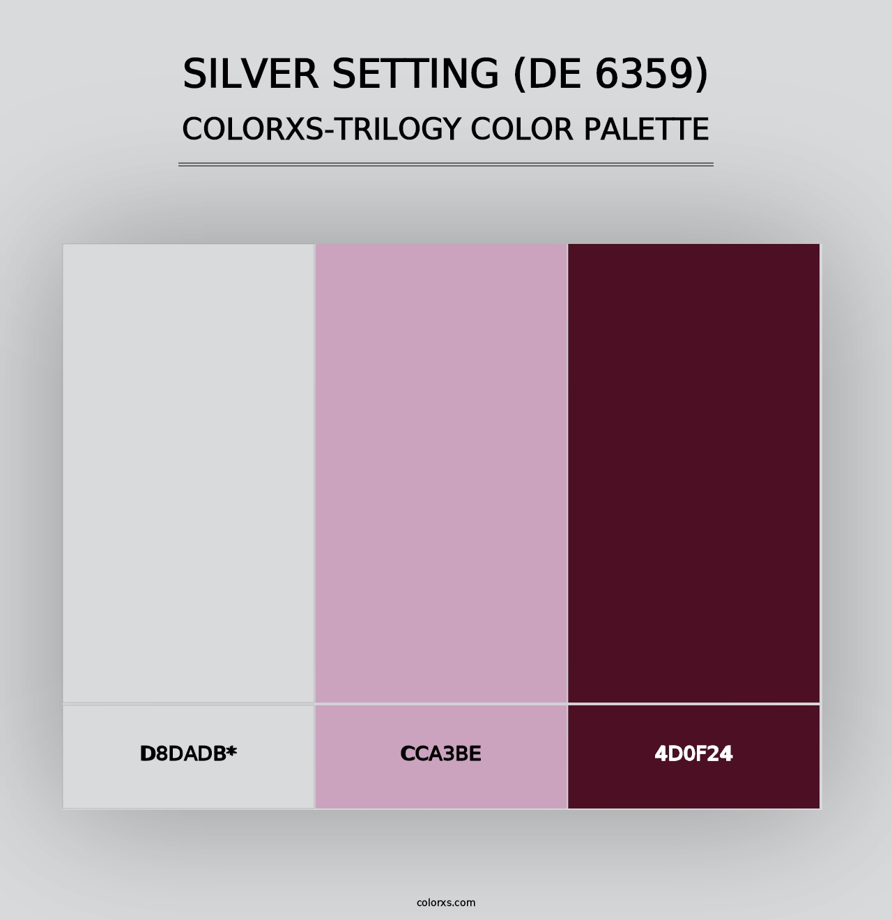 Silver Setting (DE 6359) - Colorxs Trilogy Palette