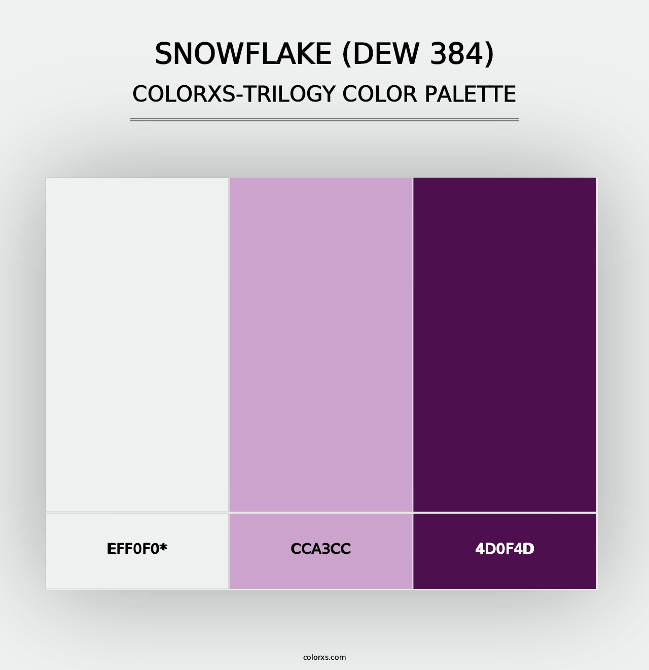 Snowflake (DEW 384) - Colorxs Trilogy Palette