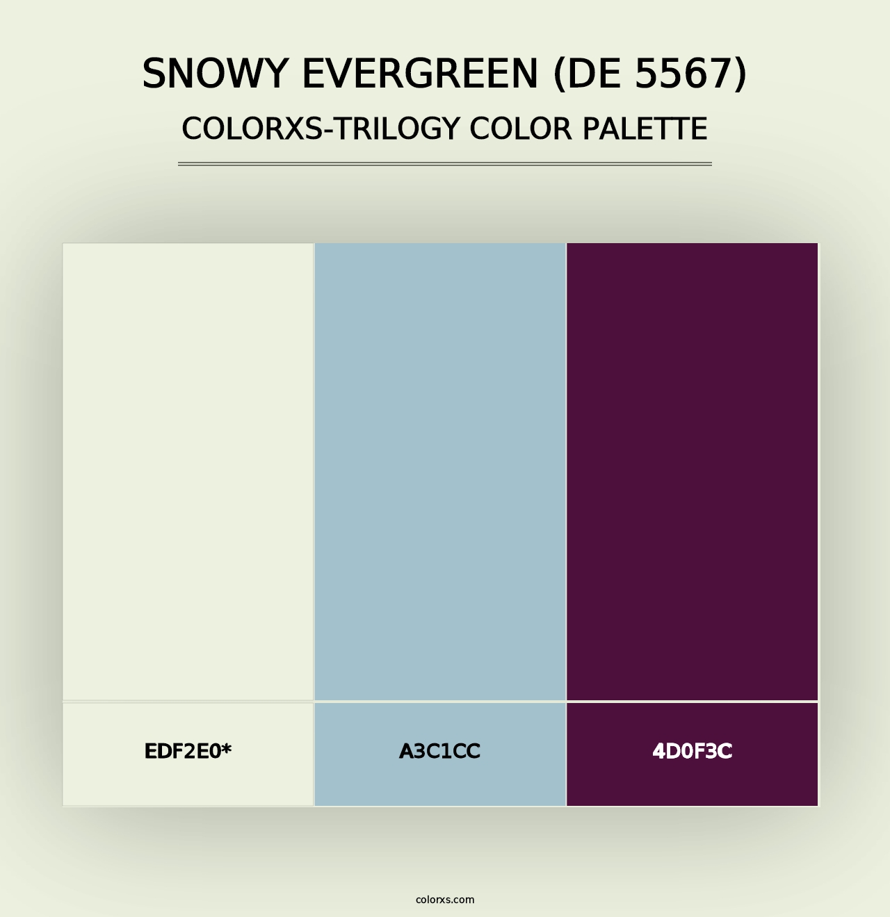 Snowy Evergreen (DE 5567) - Colorxs Trilogy Palette