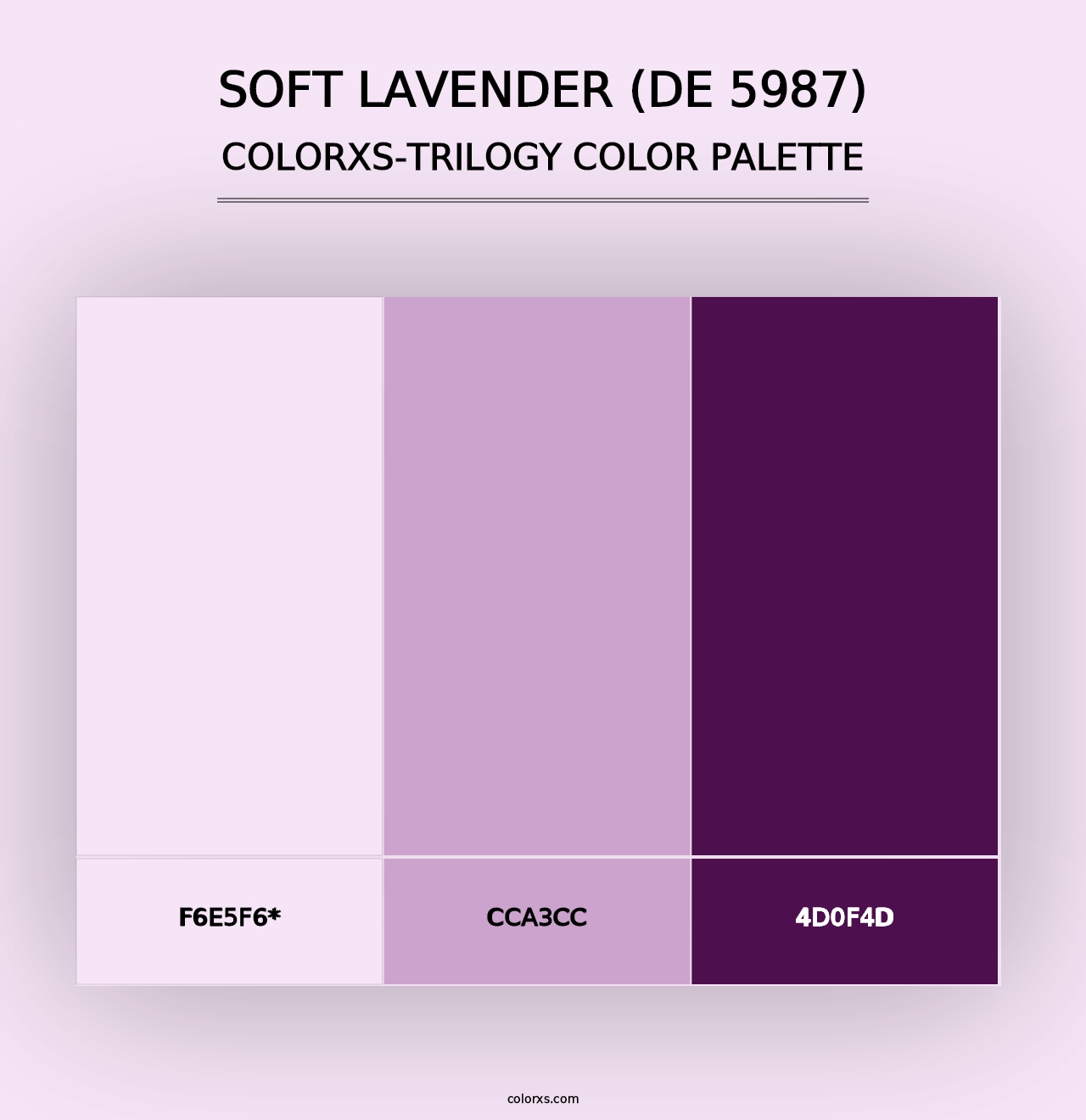 Soft Lavender (DE 5987) - Colorxs Trilogy Palette