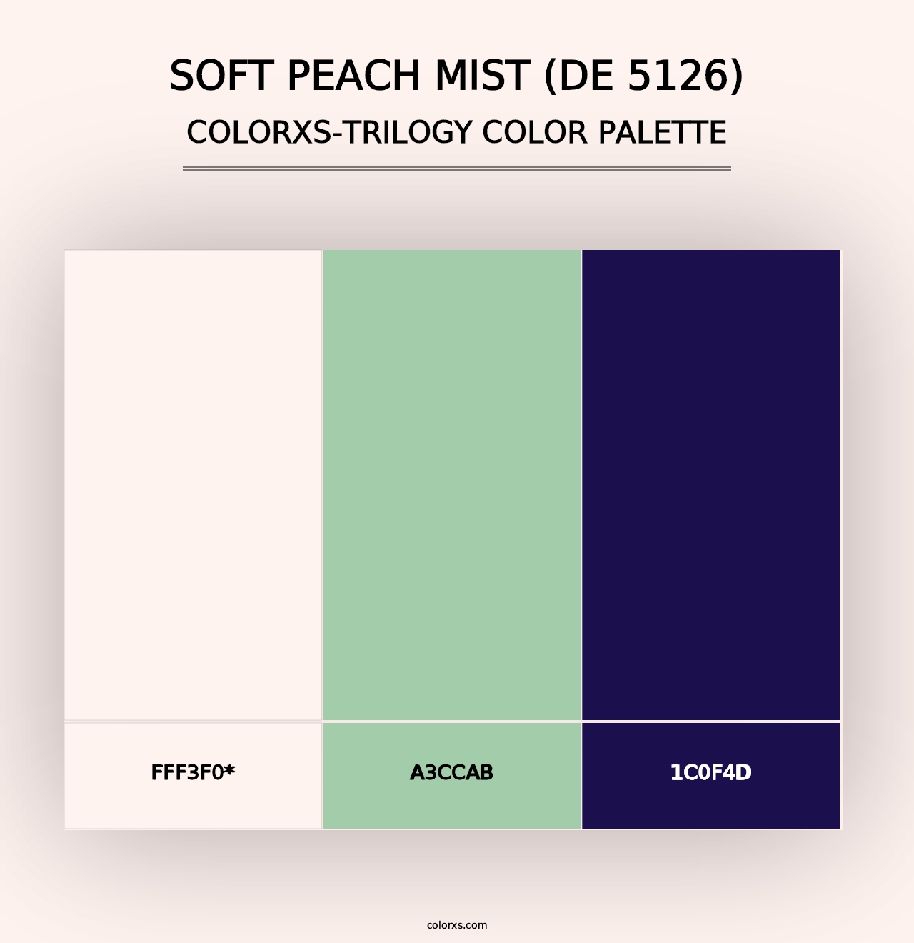 Soft Peach Mist (DE 5126) - Colorxs Trilogy Palette