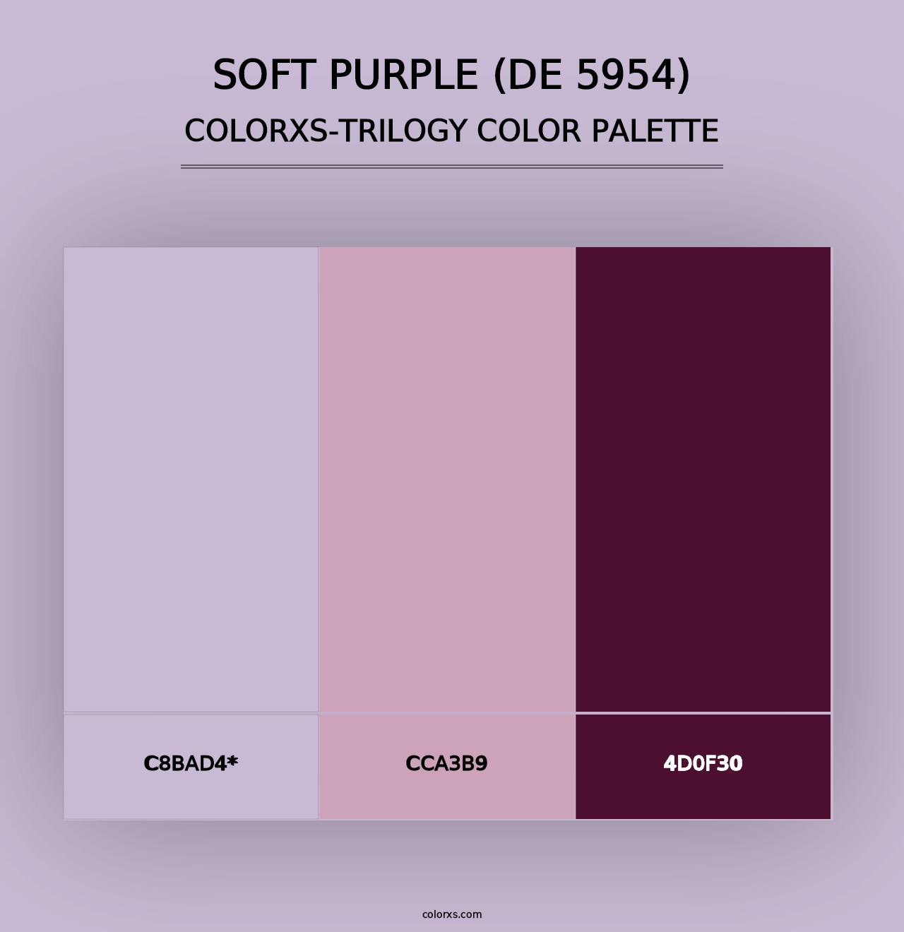 Soft Purple (DE 5954) - Colorxs Trilogy Palette