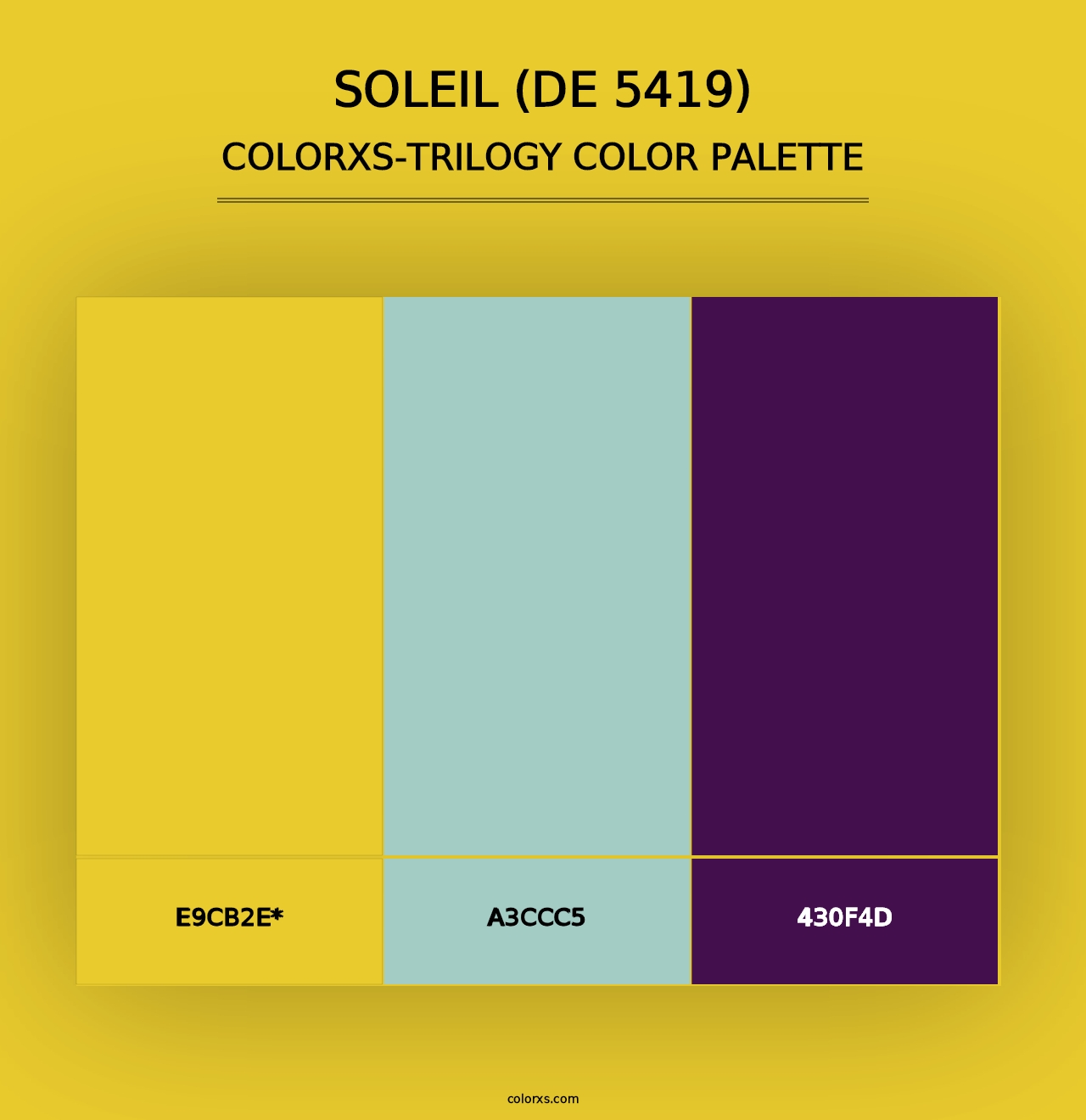 Soleil (DE 5419) - Colorxs Trilogy Palette