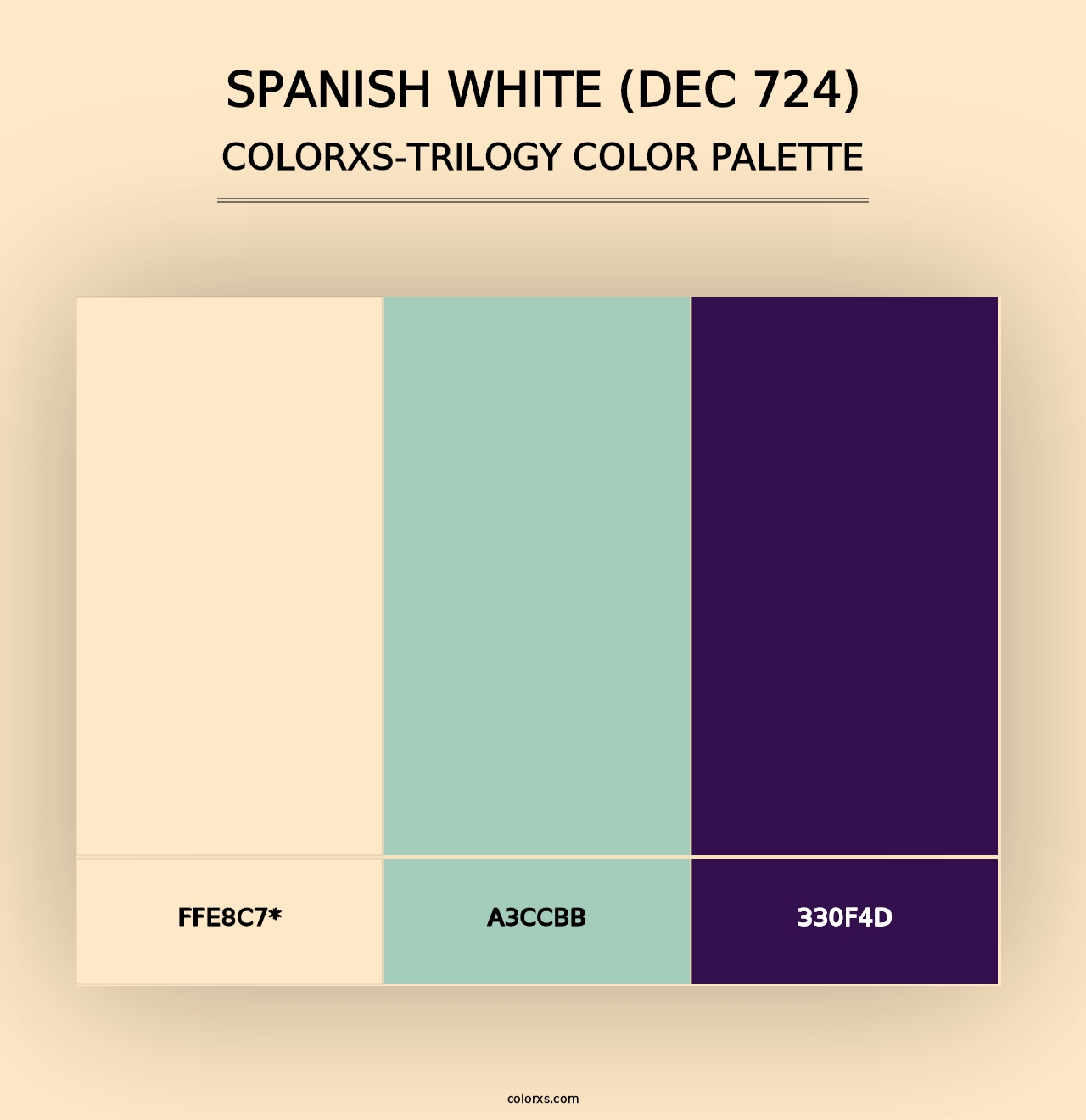 Spanish White (DEC 724) - Colorxs Trilogy Palette