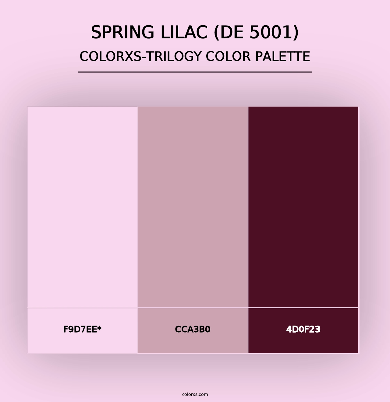 Spring Lilac (DE 5001) - Colorxs Trilogy Palette