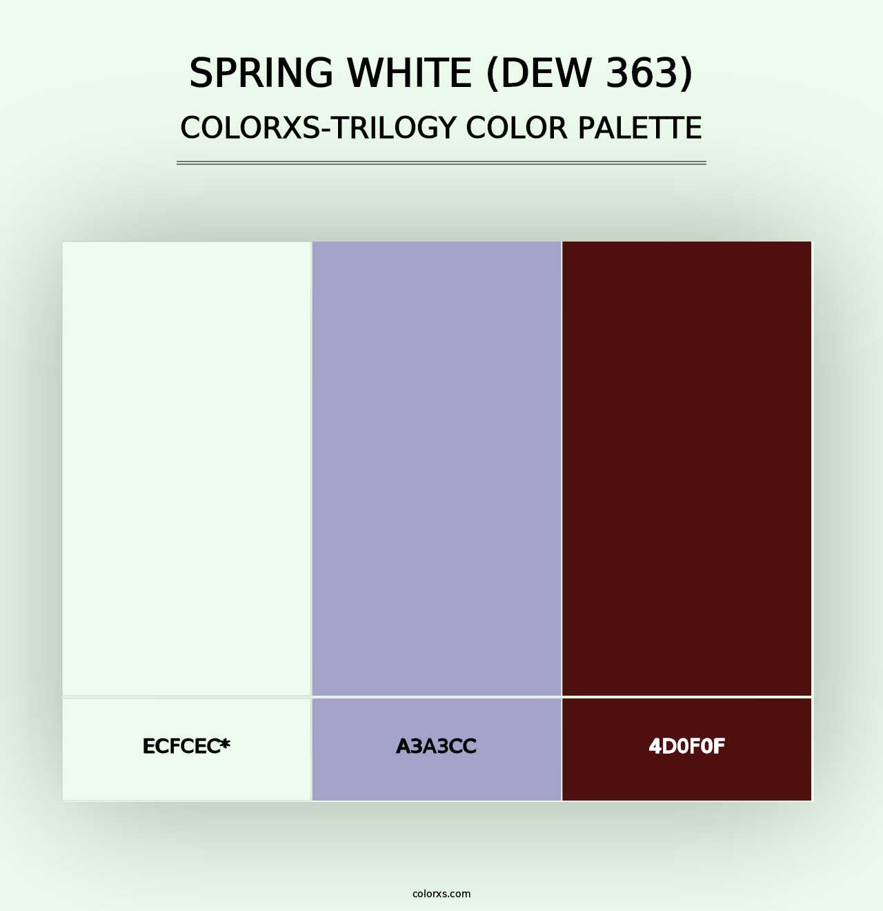 Spring White (DEW 363) - Colorxs Trilogy Palette