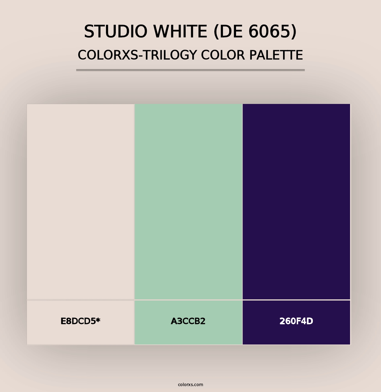 Studio White (DE 6065) - Colorxs Trilogy Palette