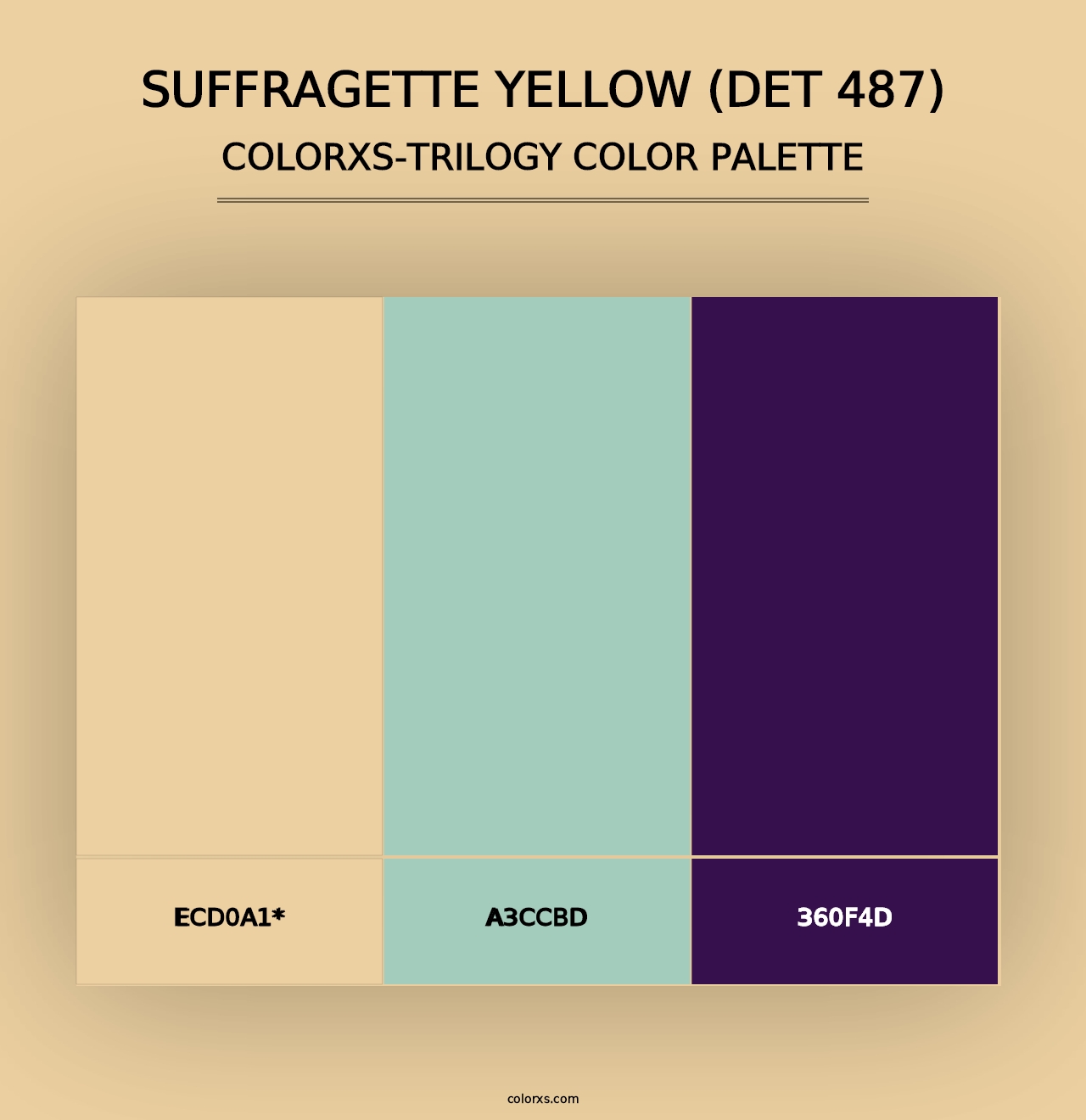 Suffragette Yellow (DET 487) - Colorxs Trilogy Palette