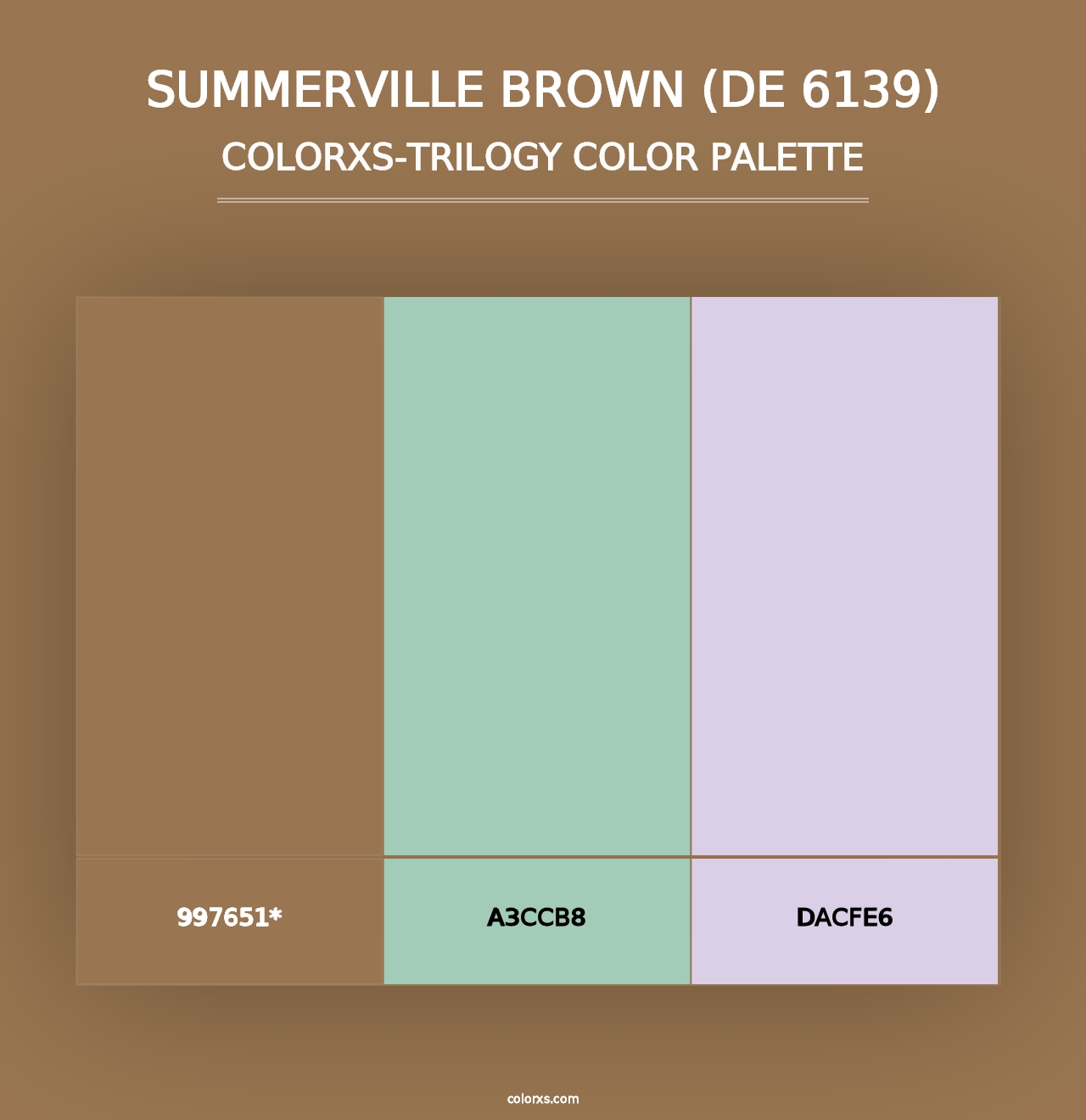 Summerville Brown (DE 6139) - Colorxs Trilogy Palette