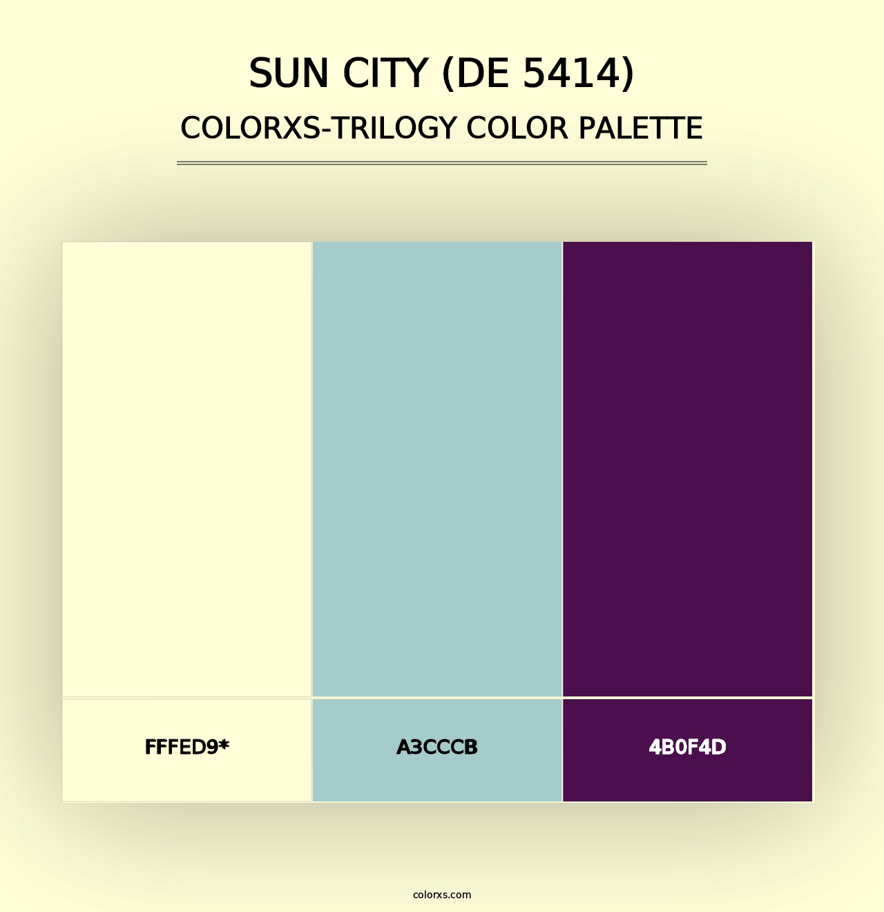 Sun City (DE 5414) - Colorxs Trilogy Palette