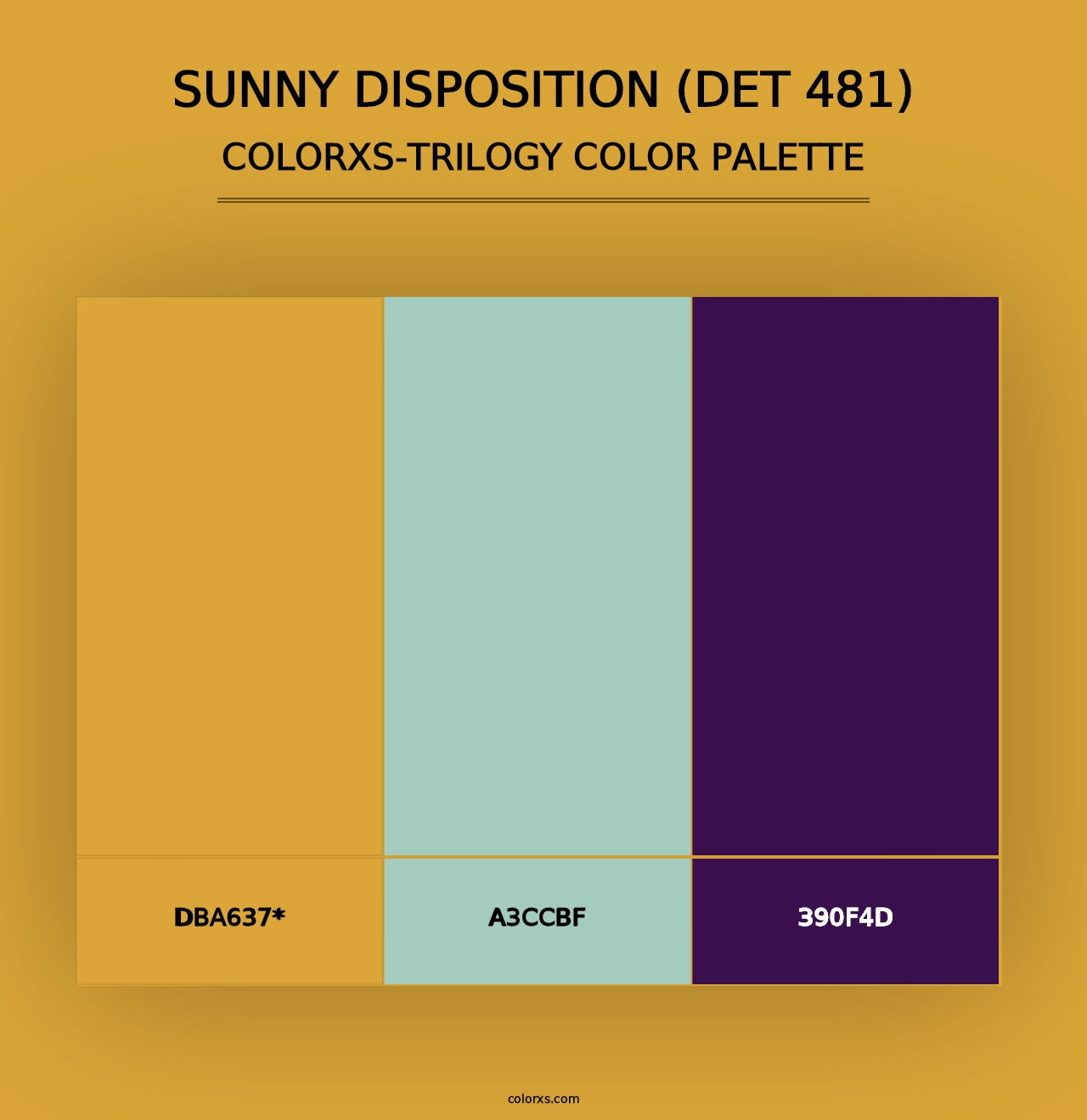 Sunny Disposition (DET 481) - Colorxs Trilogy Palette