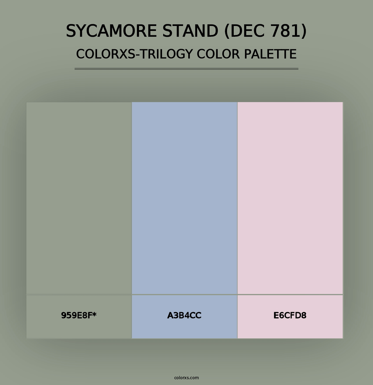 Sycamore Stand (DEC 781) - Colorxs Trilogy Palette