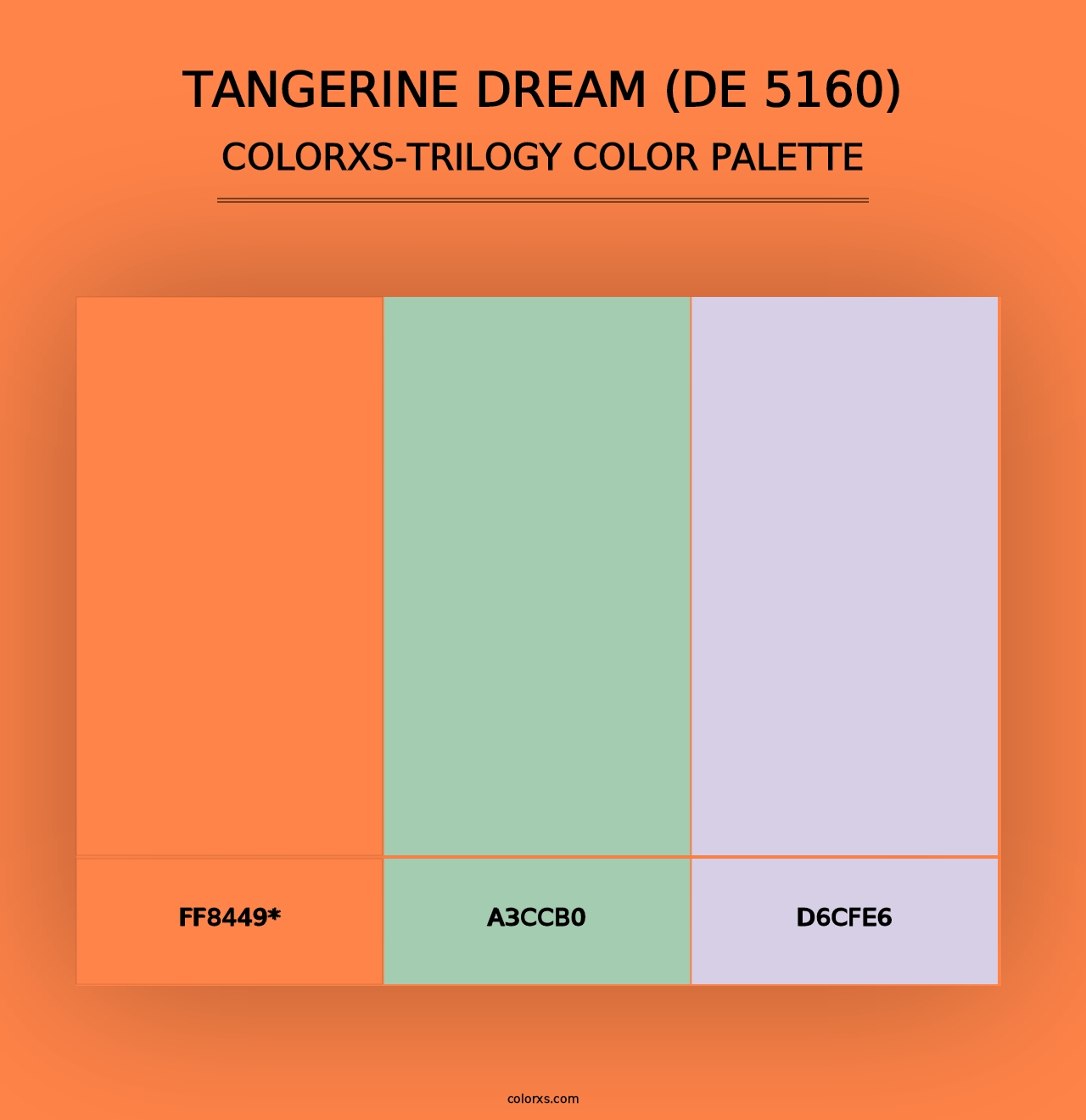 Tangerine Dream (DE 5160) - Colorxs Trilogy Palette