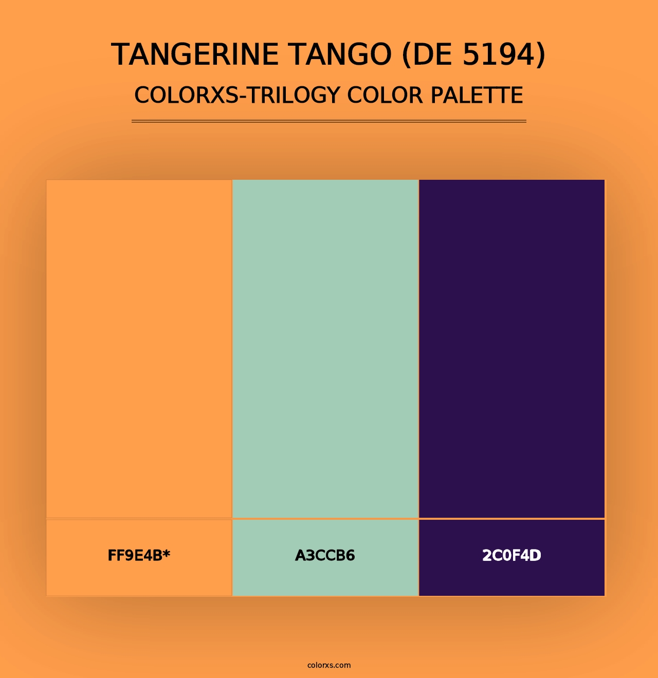 Tangerine Tango (DE 5194) - Colorxs Trilogy Palette