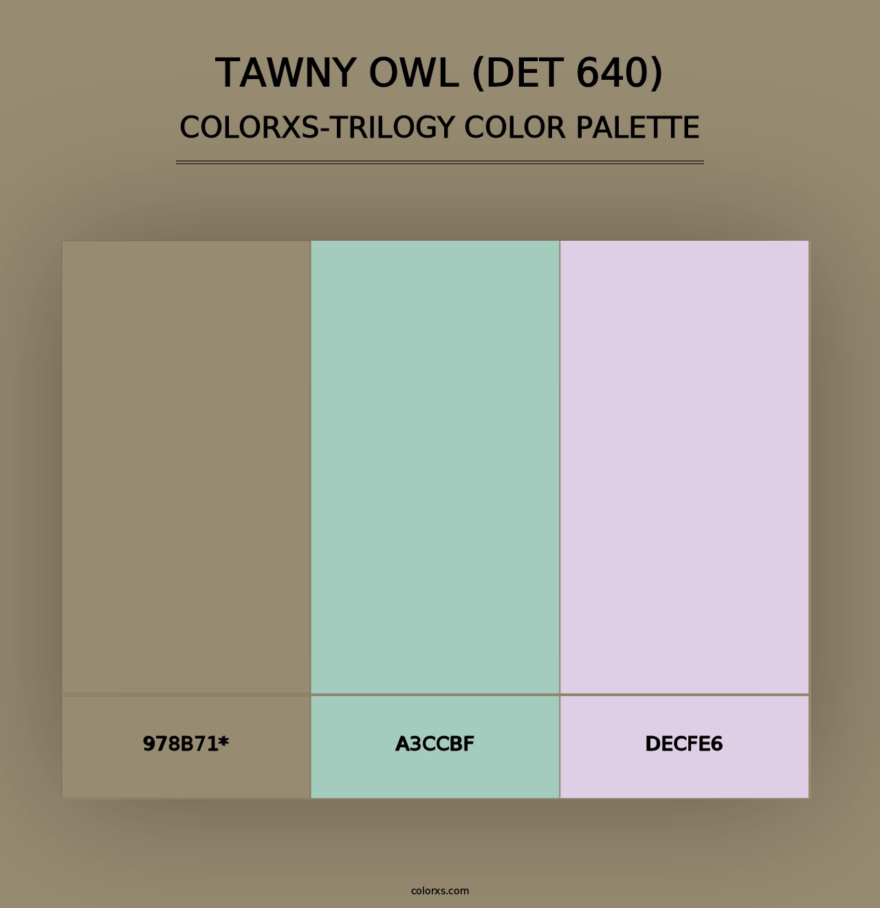 Tawny Owl (DET 640) - Colorxs Trilogy Palette