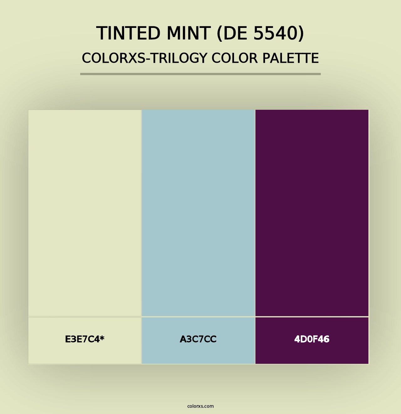 Tinted Mint (DE 5540) - Colorxs Trilogy Palette