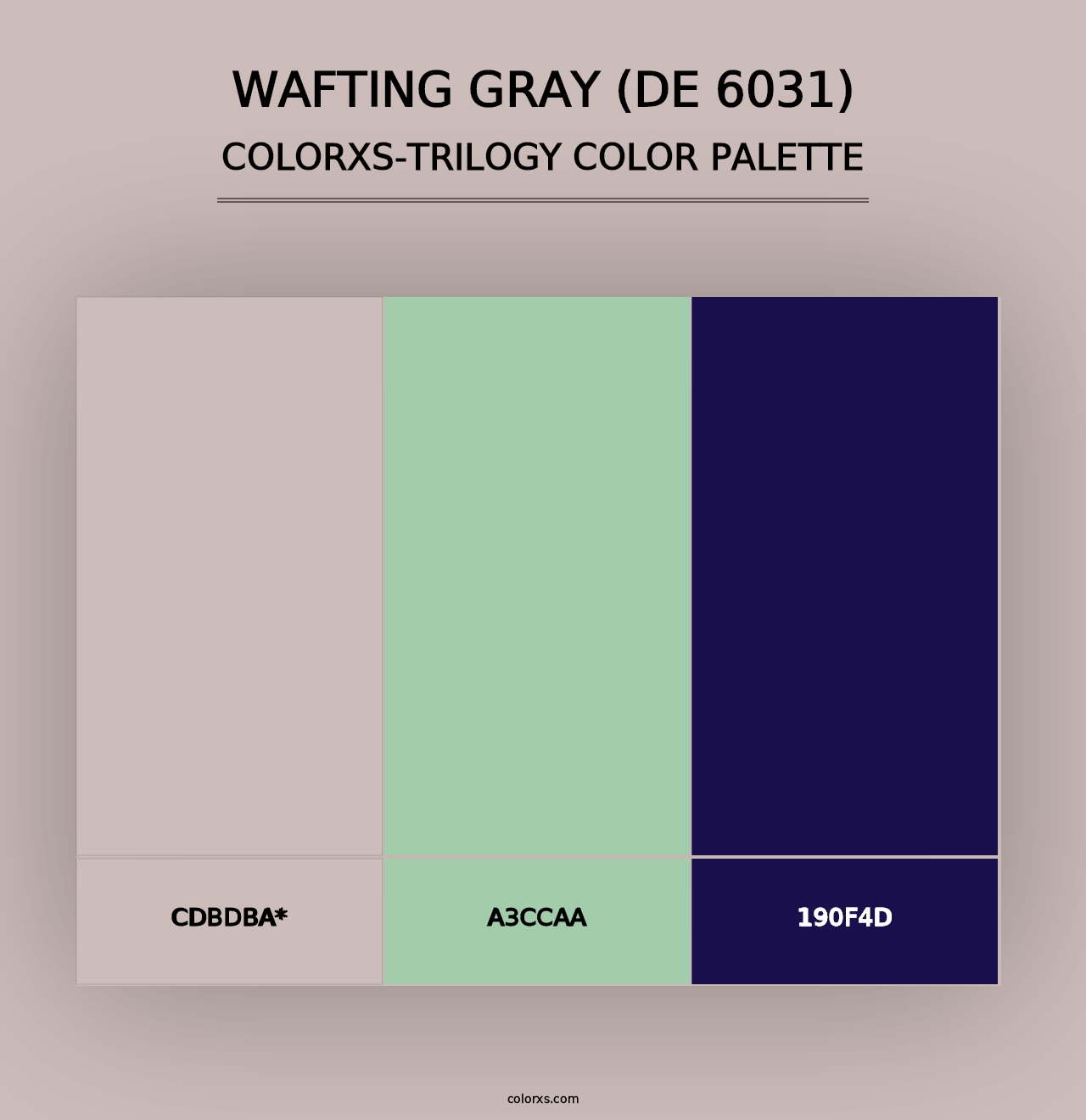 Wafting Gray (DE 6031) - Colorxs Trilogy Palette